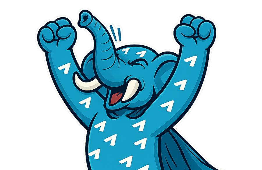 The Telephant celebrating